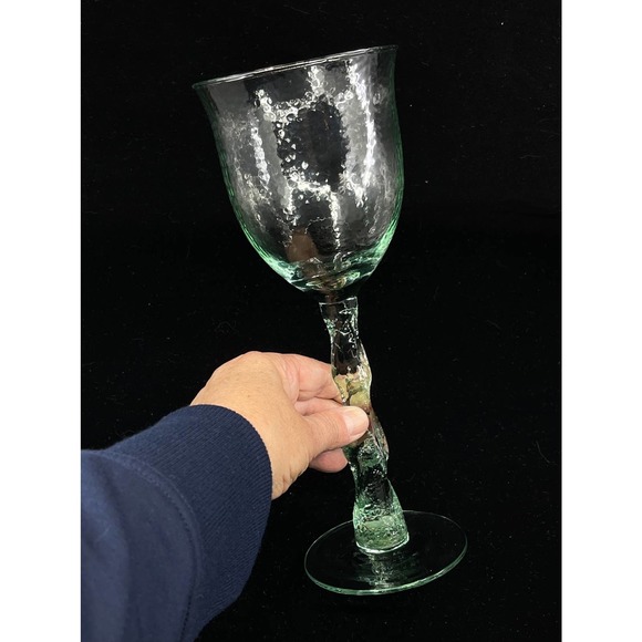 NEW (2) Vidrios San Miguel Recycled Glass 18 oz 11" Water Goblet Wine Glass - Picture 7 of 15